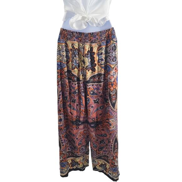Angie women's Hippie Boho Magic pants paisley Size Large Art teacher quirky - Picture 2 of 8